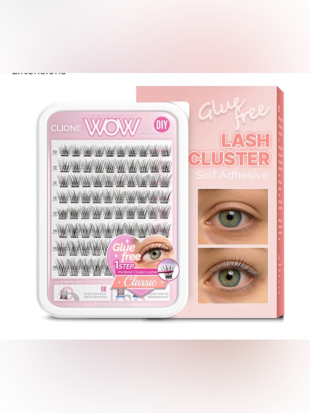 CLIONE PRIME Korean Self Adhesive Lash Clusters NIB